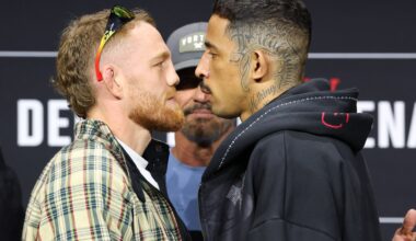 Staredowns! Prates and Della Maddalena go hard during UFC Perth faceoff