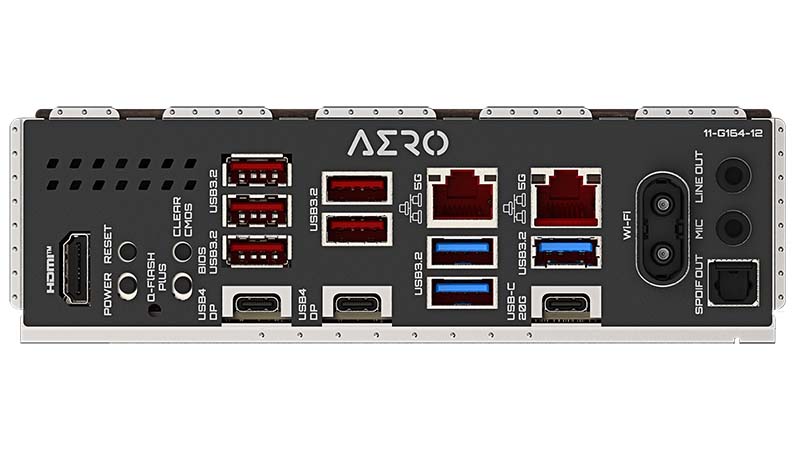 gigabyte x870e aero x dk wood io ports