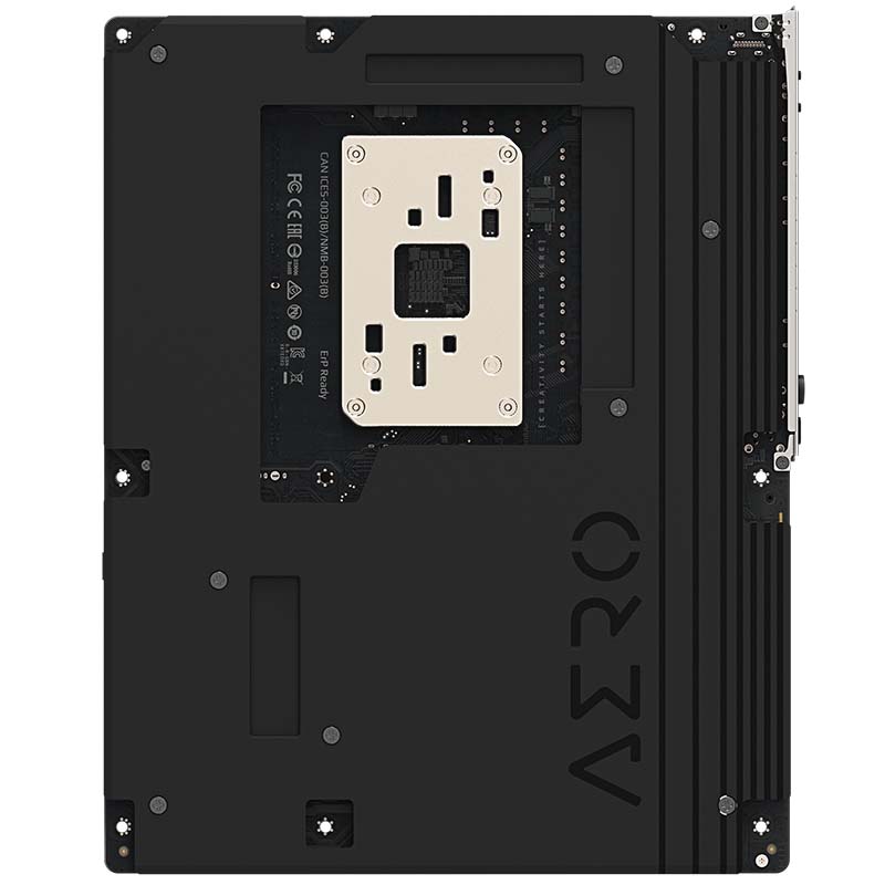 gigabyte x870e aero x dk wood rear view