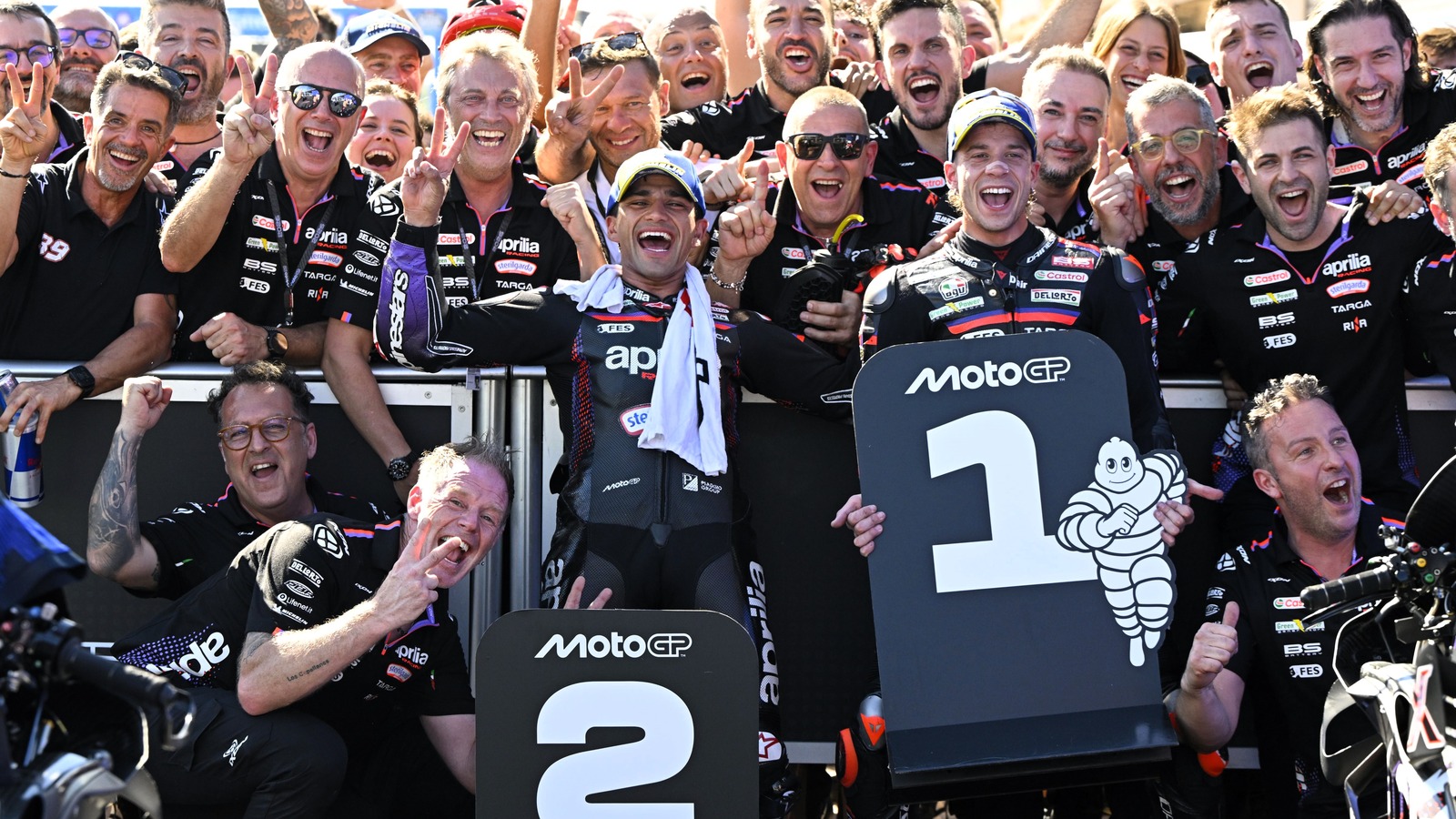 Marco Bezzecchi, Jorge Martin, Aprilia, 2026 US MotoGP.