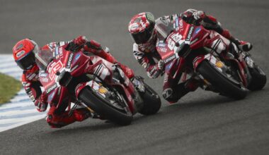 Marc Marquez, Francesco Bagnaia, 2026 MotoGP Spanish Grand Prix, Sprint. Credit: Gold and Goose.