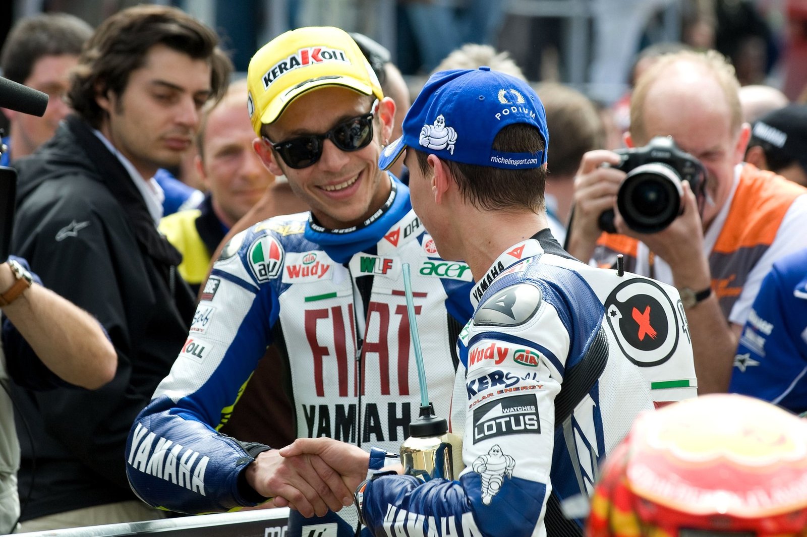 Valentino Rossi, Jorge Lorenzo, 2008 MotoGP World Championship.