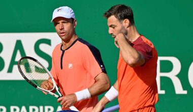 Horacio Zeballos and Marcel Granollers defeat Marcelo Melo and Alexander Zverev in straight sets on Tuesday in Monaco.