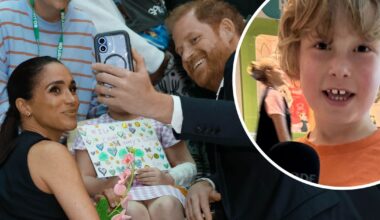 Joshua, seven, snapped a selfie with the Duchess of Sussex during Melbourne hospital visit