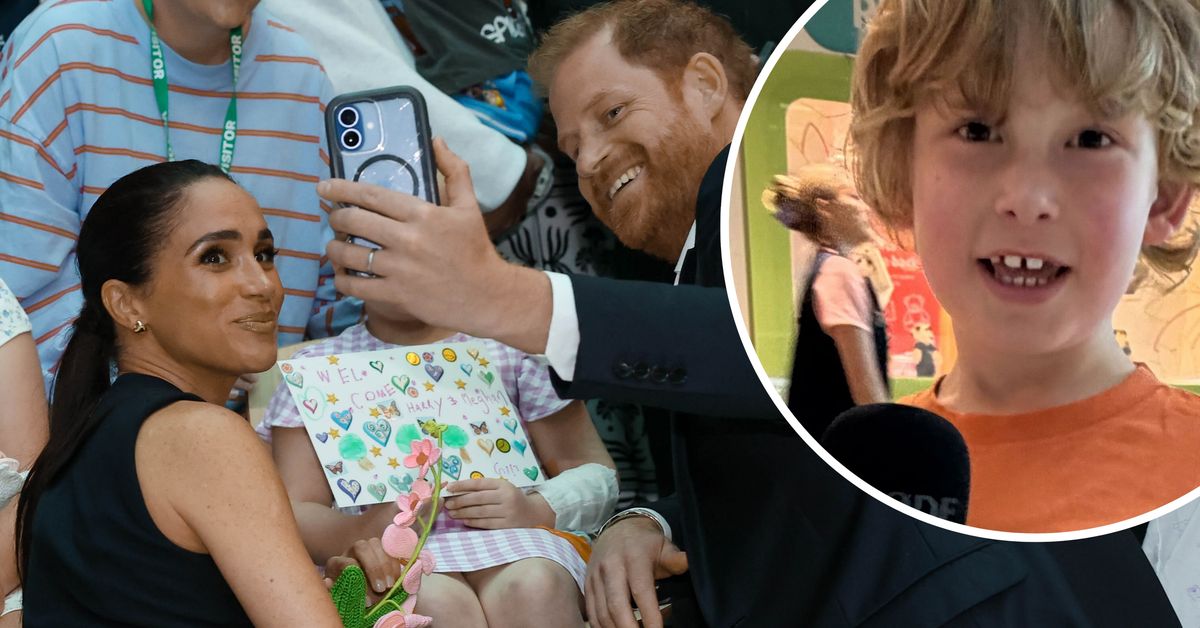 Joshua, seven, snapped a selfie with the Duchess of Sussex during Melbourne hospital visit