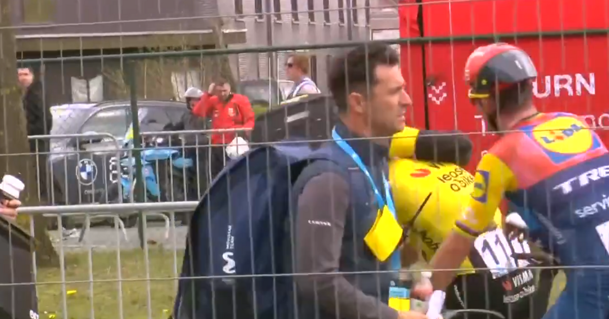 Mads Pedersen - who offered Wout van Aert support after the finish