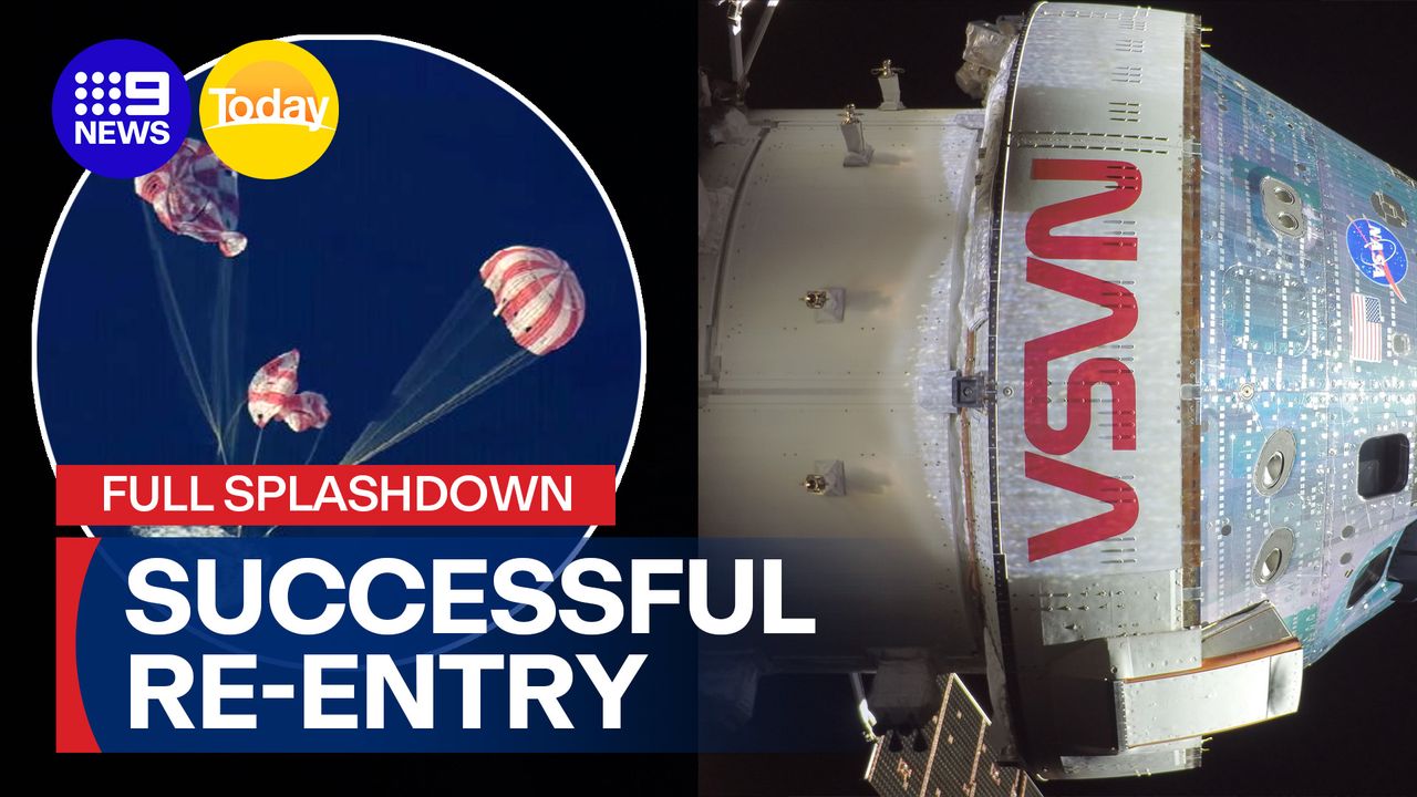 Watch 9News Latest Stories - Season 2026 - Artemis II crew successfully splashes down - 9Now