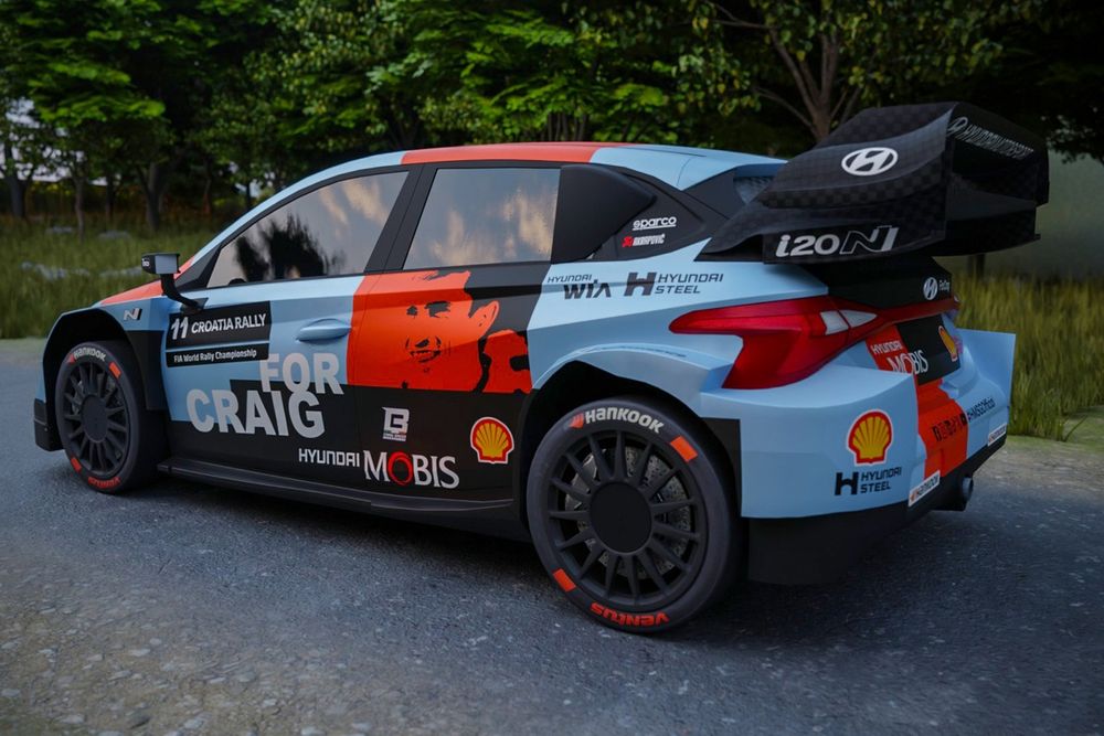 Hyundai World Rally Team Hyundai i20 Coupe WRC Croatia Rally Craig Breen special livery 
