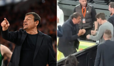 Ergin Ataman explains viral moment with Dimitris Giannakopoulos