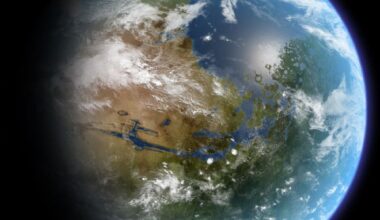 This artist's illustration shows what Mars might look like if it were terraformed. New research shows how the effects of terraforming, whether intentional or not, could help identify clusters of planets the are habitable and that life has spread to. Image Credit: Daein Ballard / CC BY-SA 3.0.