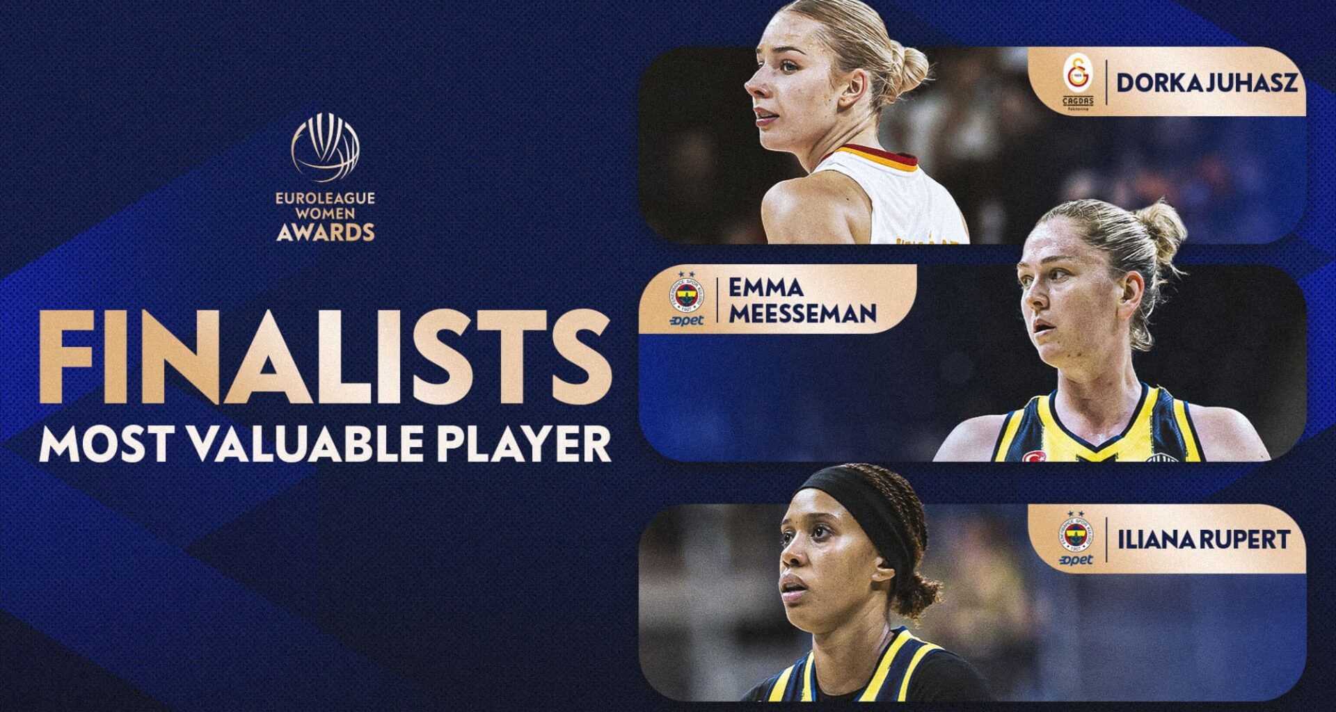 Juhasz, Meesseman and Rupert revealed as MVP finalists