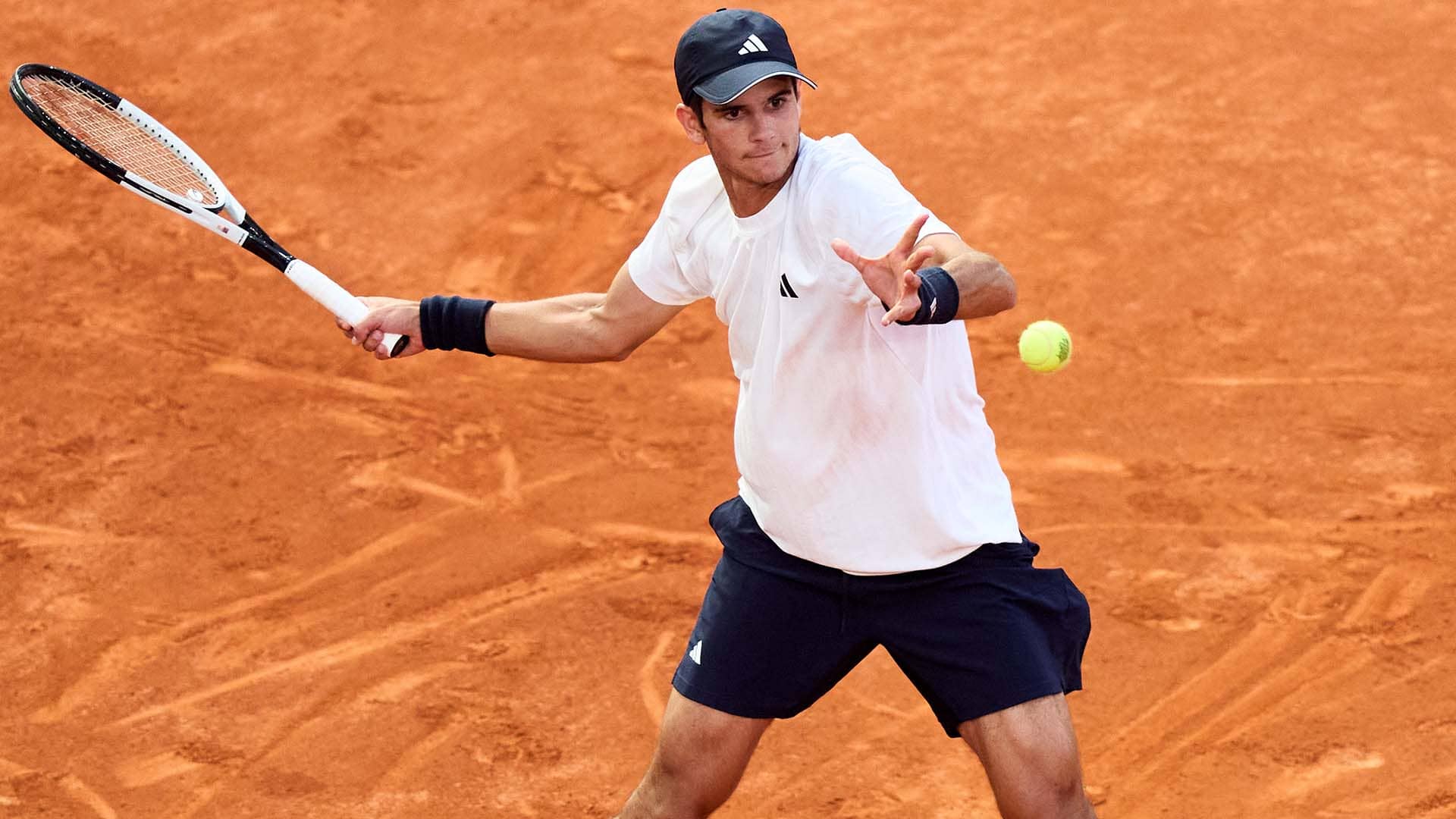 Hometown #NextGenATP star Rafael Jodar in action at the 2026 Mutua Madrid Open.