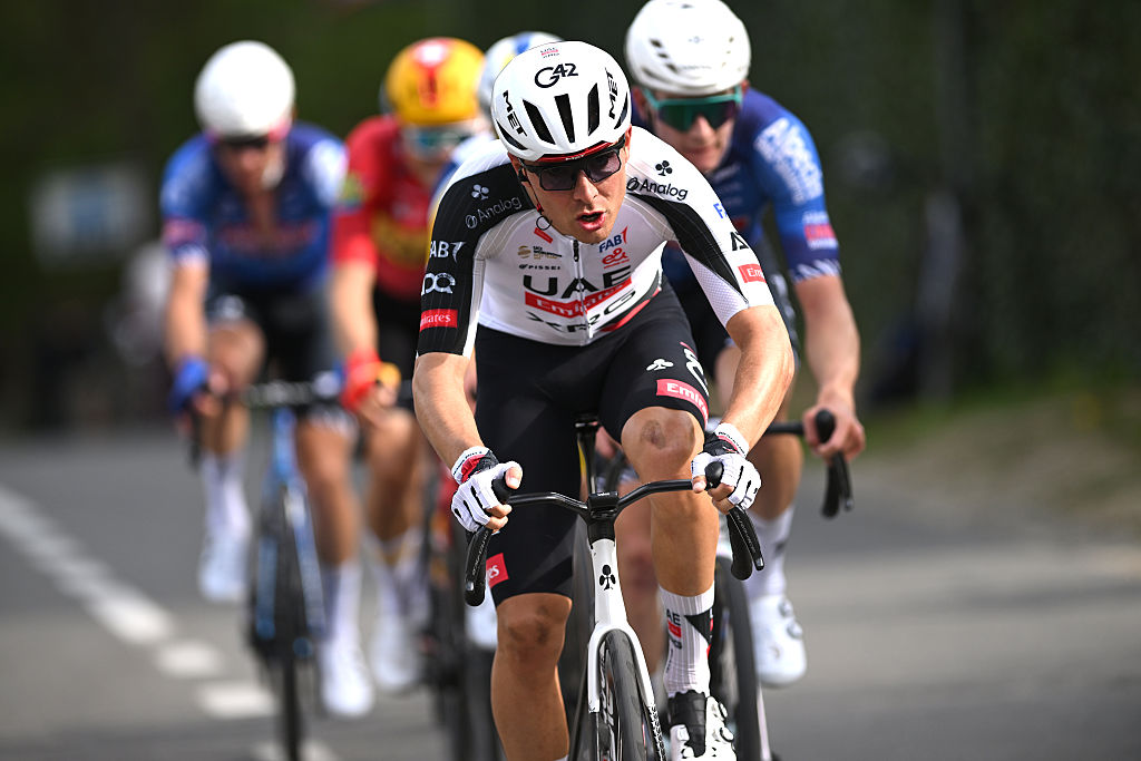 Benoit Cosnefroy of France and UAE Team Emirates - XRG competes in the breakaway during the 65th De Brabantse Pijl - La Fleche Brabanconne 2026
