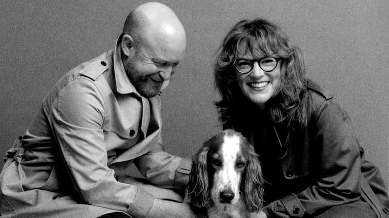 Kate Prior (right) and her husband Byron Coll. 