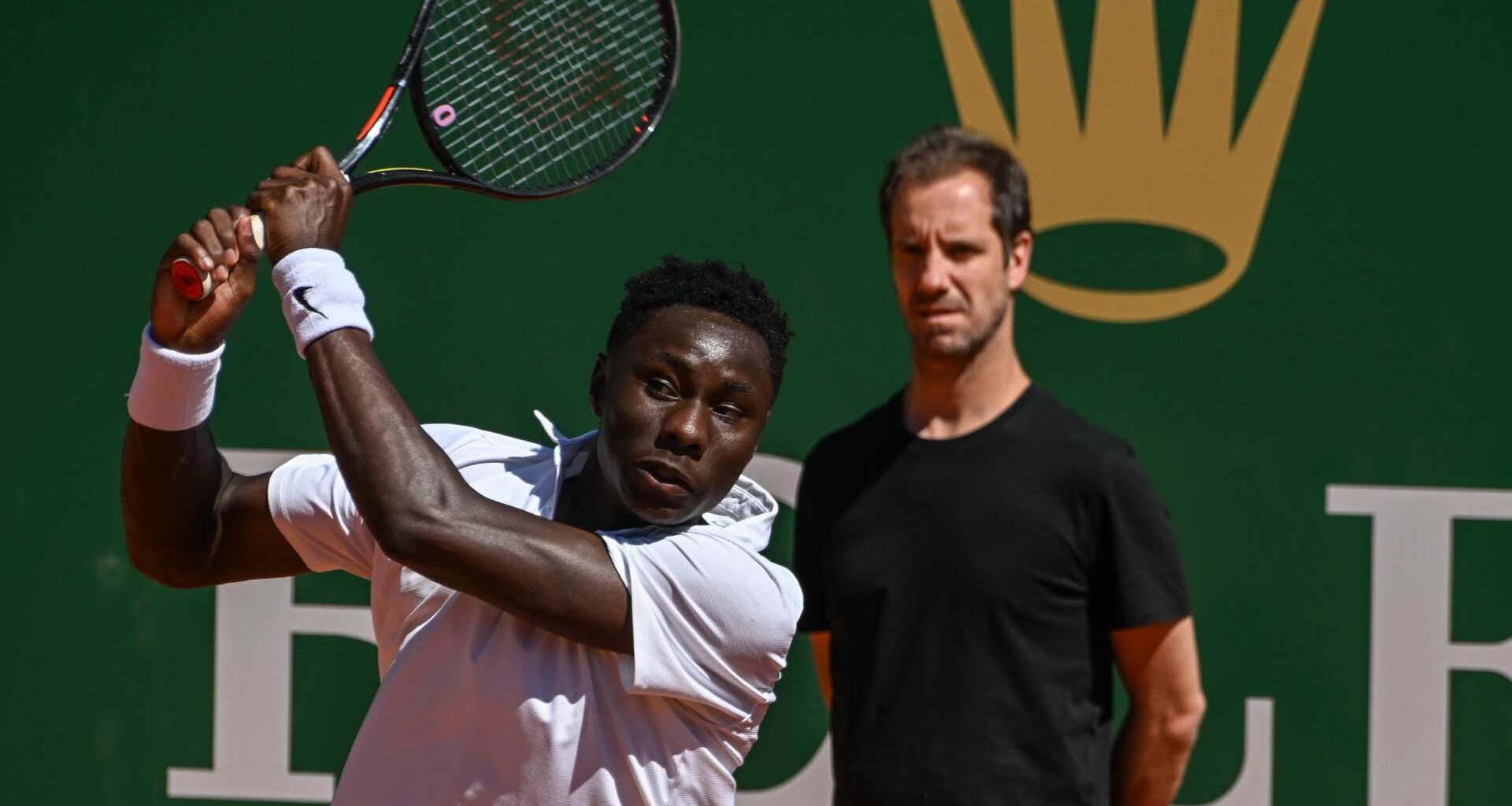Moise Kouame trains ahead of his debut at the Rolex Monte-Carlo Masters, where Richard Gasquet reached the semi-finals in 2005.