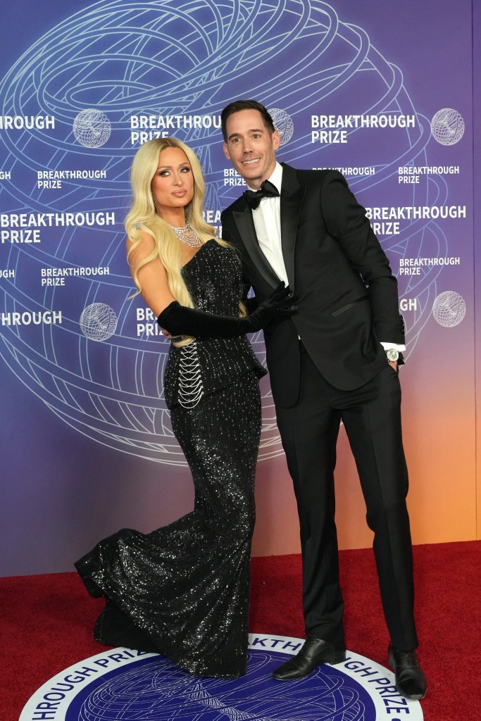 Paris Hilton and Carter Reum attend the Breakthrough Prize Ceremony