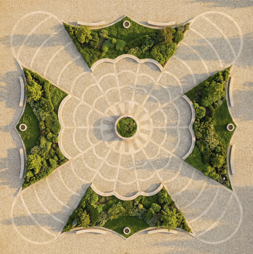 zU-studio installs sunflower sculptural bench into san sebastián’s urban plaza - 2