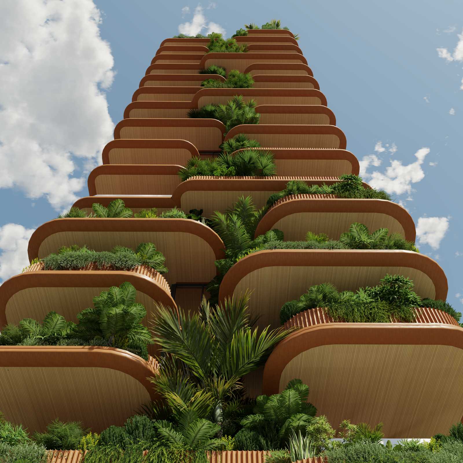 39 Lambert Street Kangaroo Point tower perspective looking up