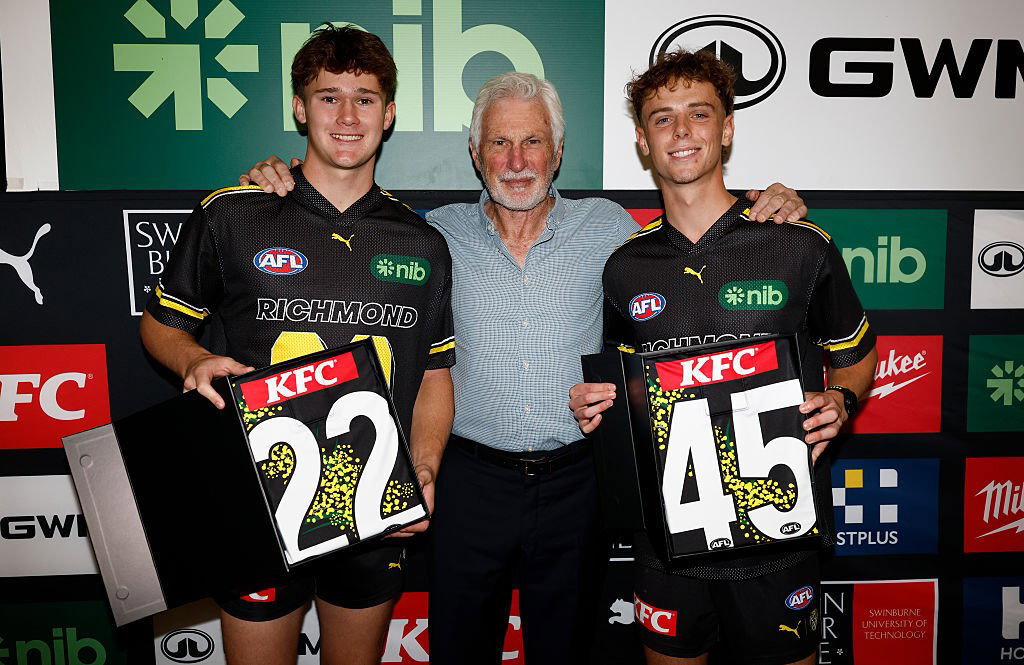 Sam Cumming, Mick Malthouse and Tom Burton