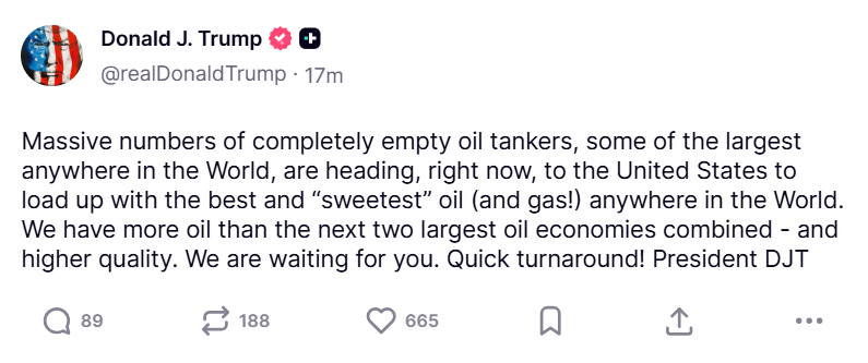 a post from donald trump that says: 