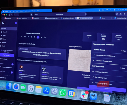Life Note web version opened on MacBook