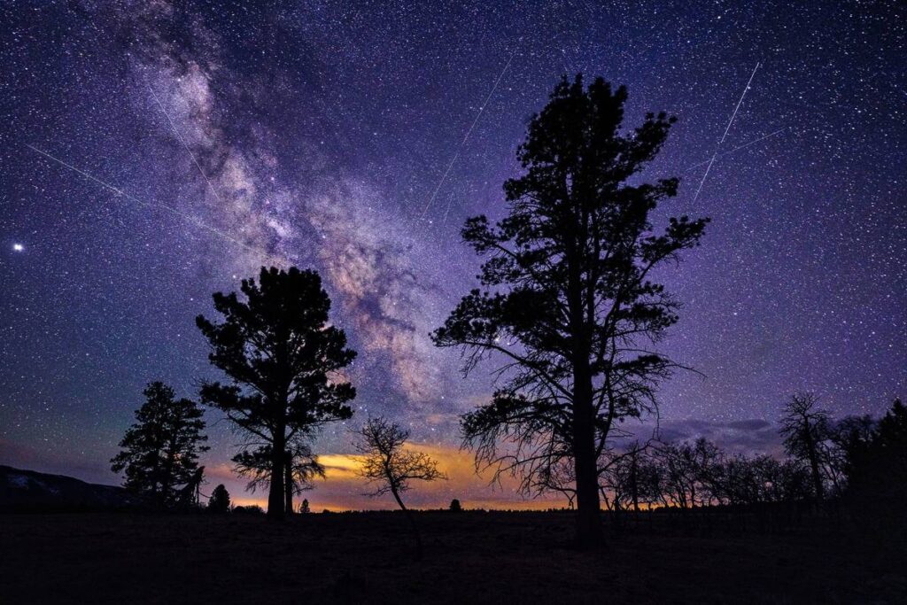 lyrid meteor shower over australia