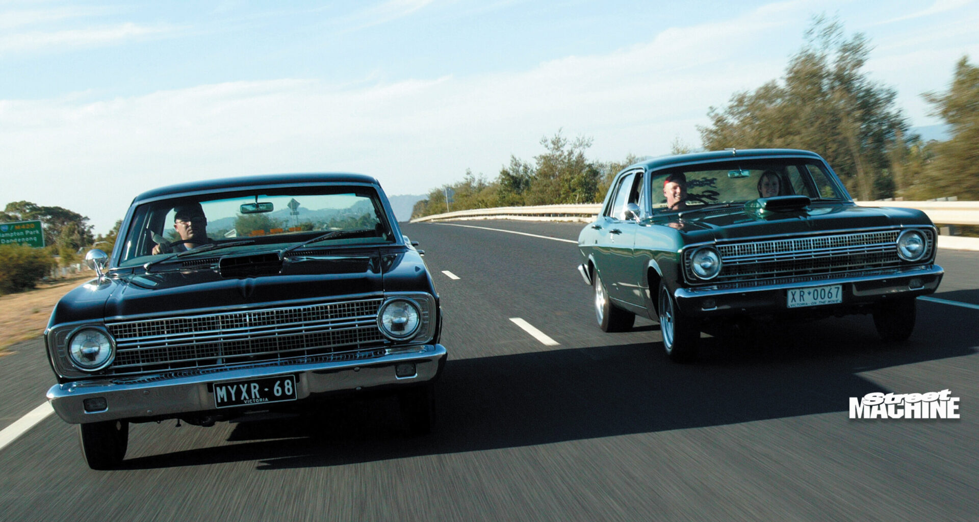 Two near-identical Ford XR Fairmonts