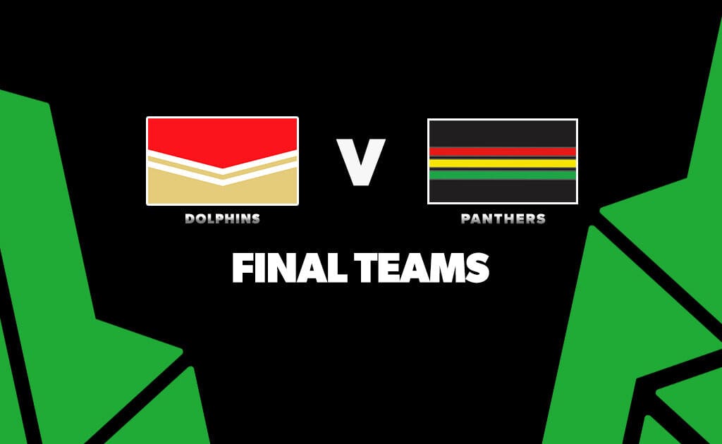 FINAL TEAMS: Dolphins vs Panthers - Round 7, 2026