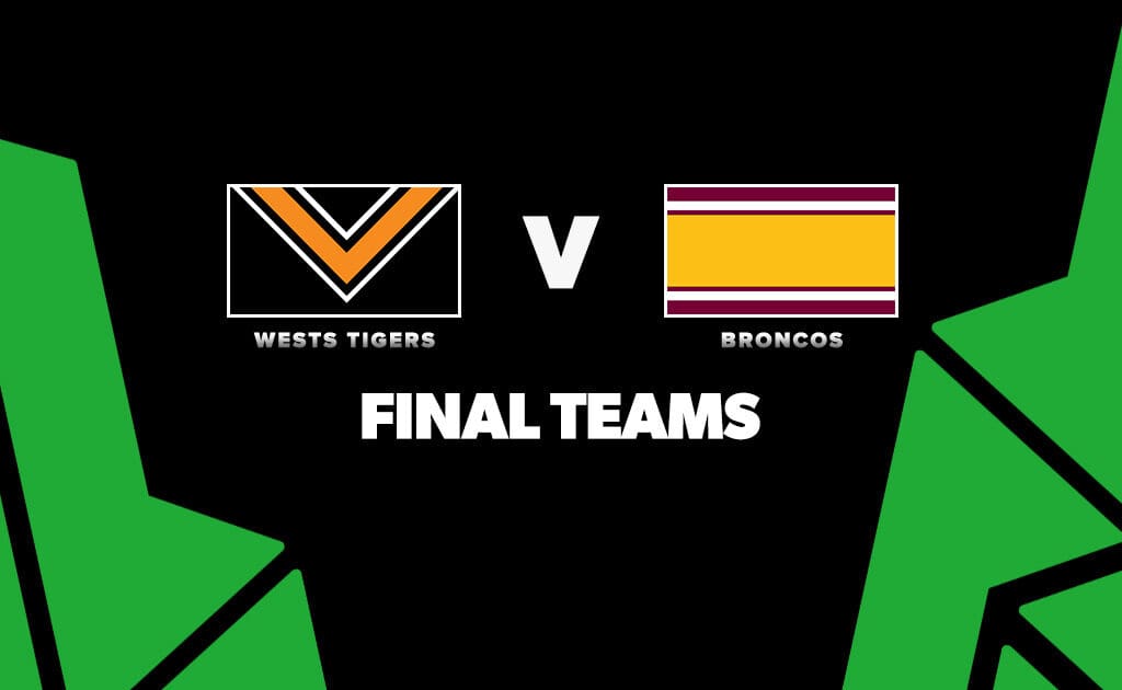 FINAL TEAMS: Wests Tigers vs Broncos - Round 7, 2026