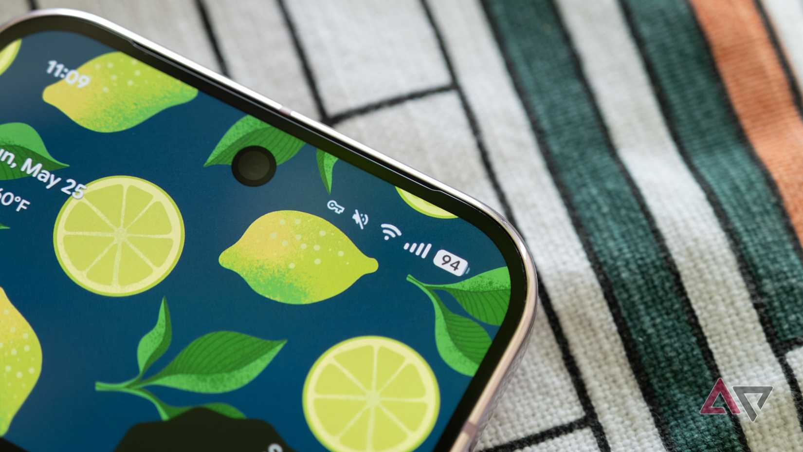 A Pixel 9 Pro's status bar, showing segmented mobile data and Wi-Fi indicators.