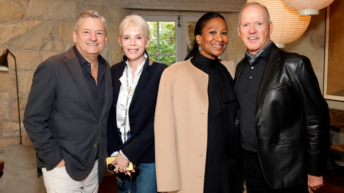 Michael Keaton joined Ted Sarandos and Nicole Avant in Montecito