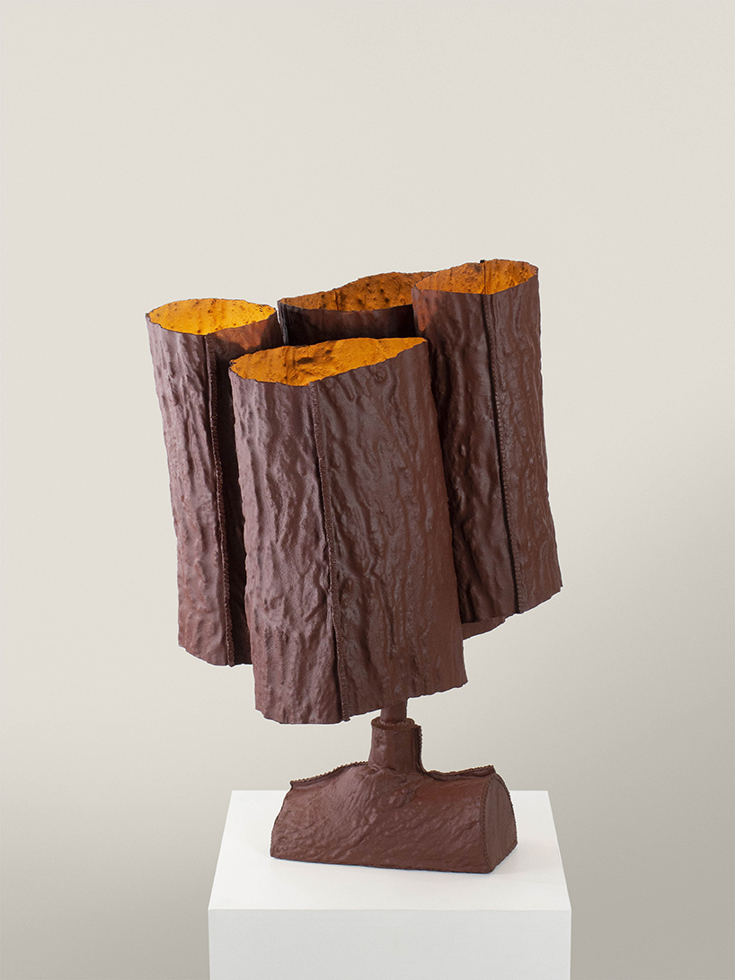 biodegradable thermoplastic casts tree bark and branches into light sculptures - 4