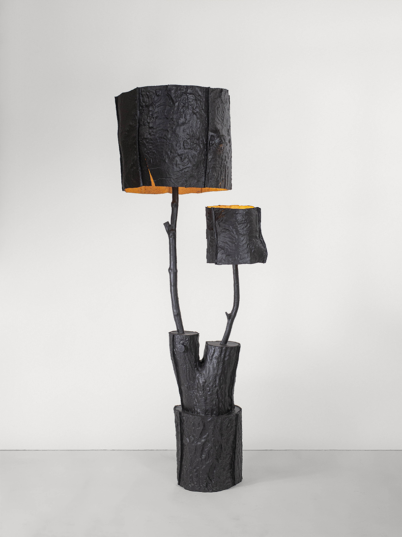 biodegradable thermoplastic casts tree bark and branches into light sculptures - 7