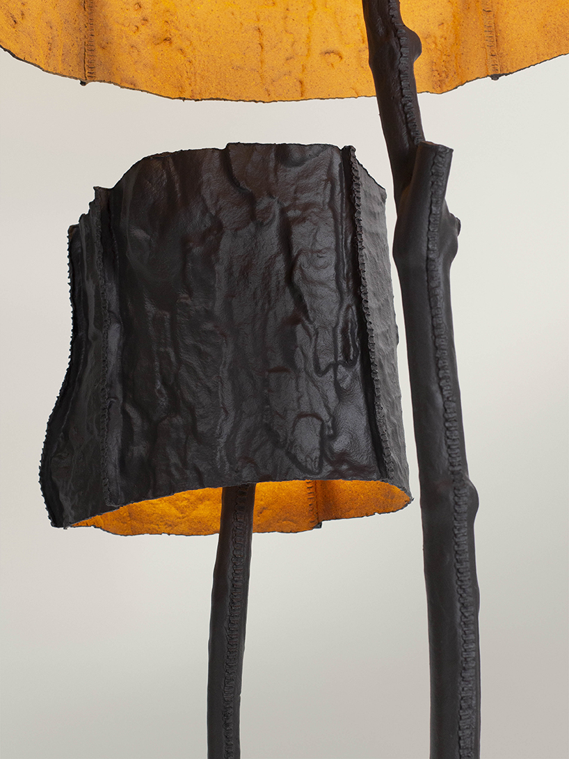 biodegradable thermoplastic casts tree bark and branches into light sculptures - 8