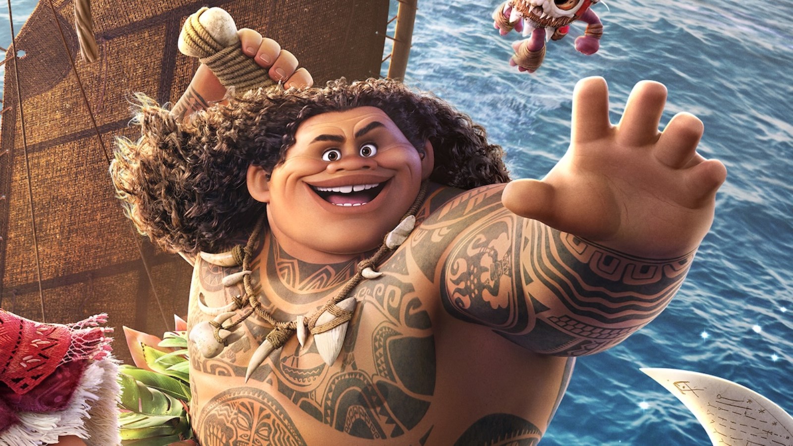 Moana Standee Shows Dwayne Johnson Looking A Lot More Like Maui (Questionable Wig, And All)