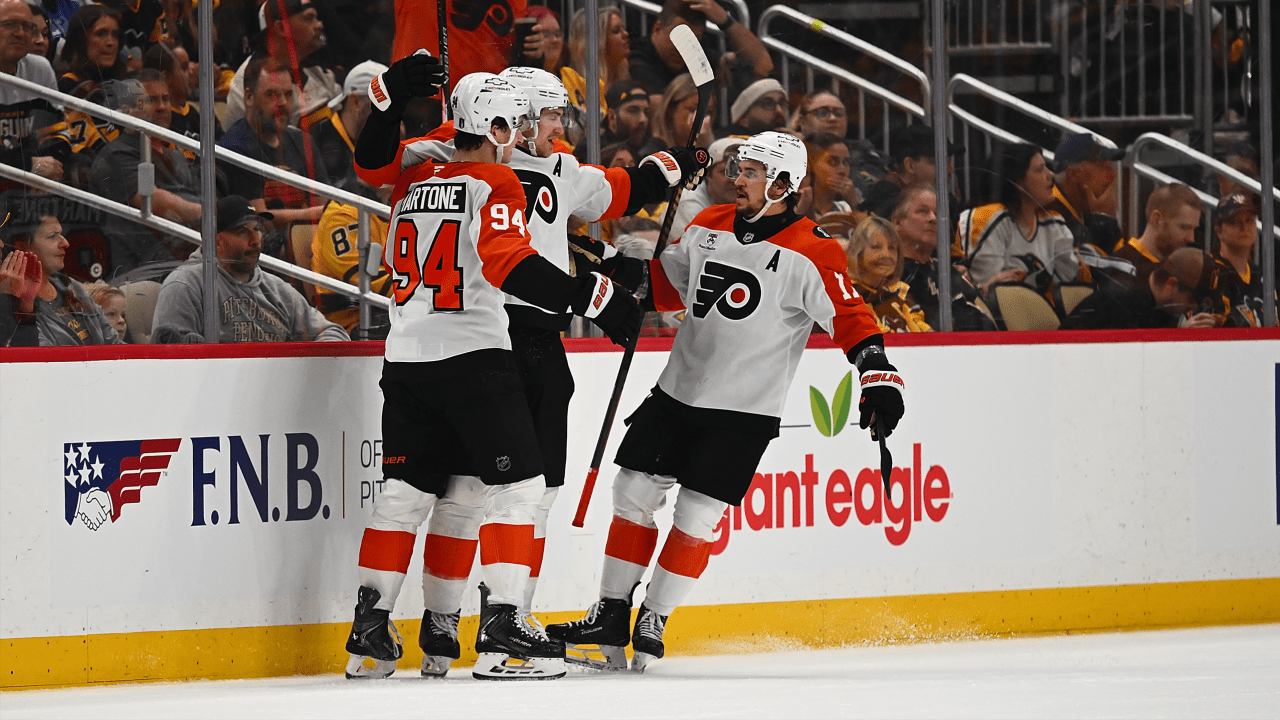 Sanheim breaks tie in 3rd, Flyers defeat Penguins in Game 1 of Eastern 1st Round