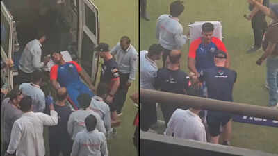 IPL 2026 | Scary scenes! Delhi Capitals net bowler badly hit, stretchered off in ambulance ahead of PBKS clash - WATCH