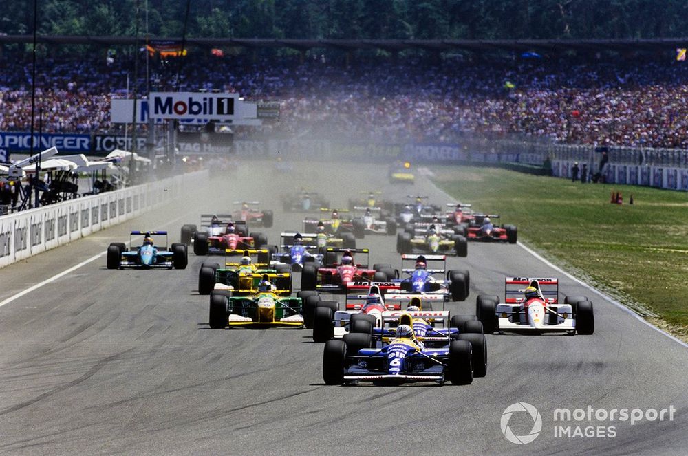 Mansell was unstoppable with the Williams FW14B