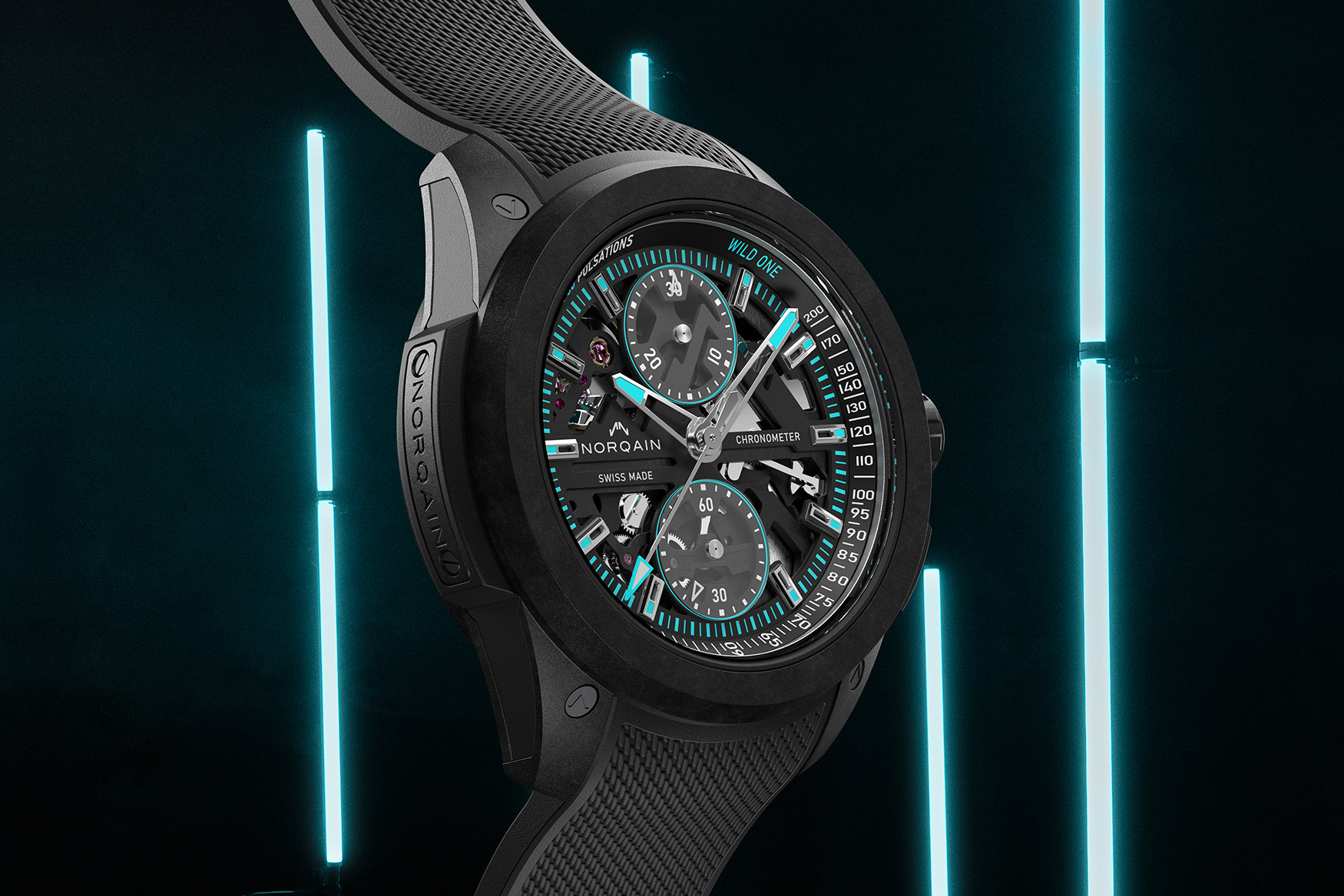 norqain wild one skeleton chrono 3