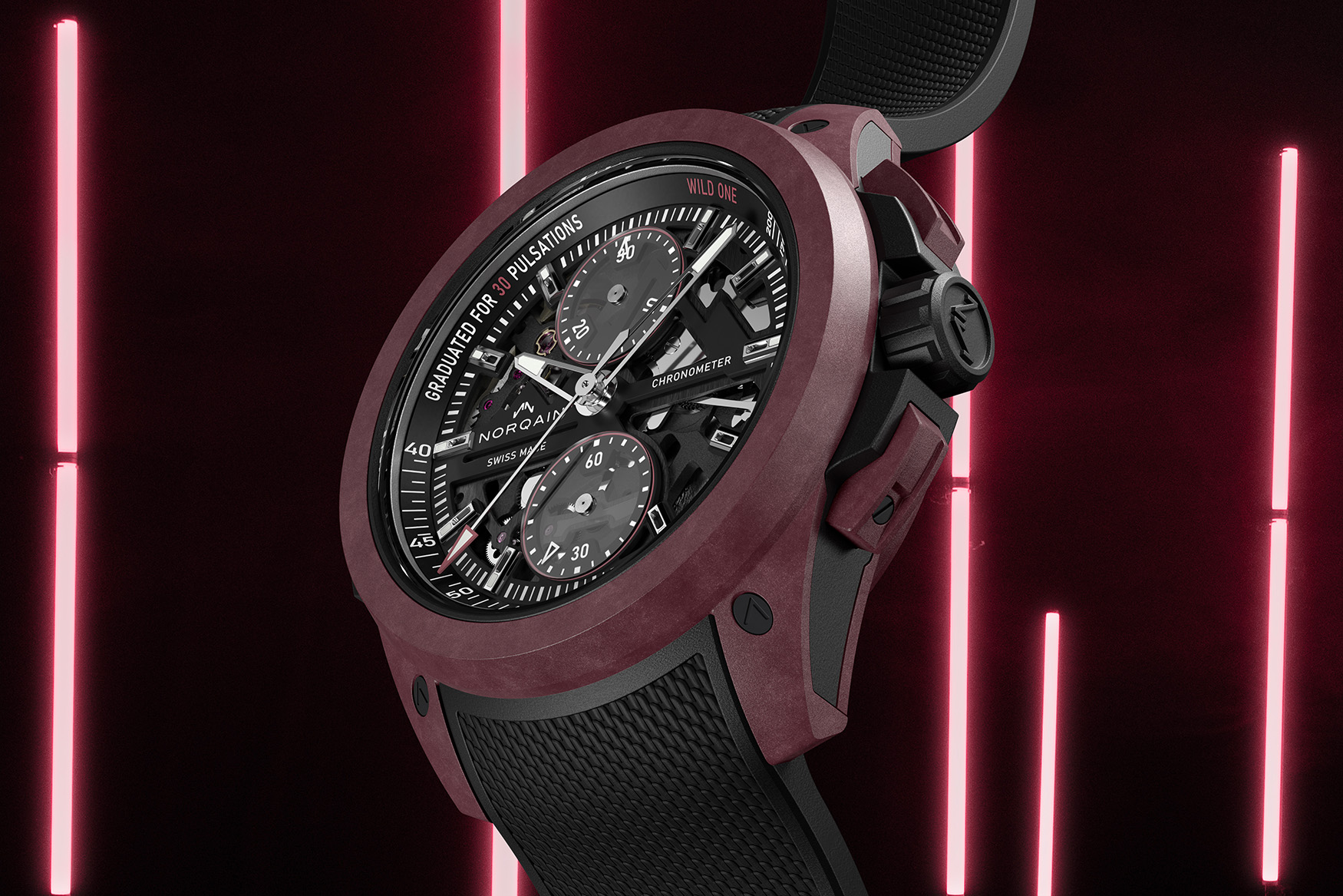 norqain wild one skeleton chrono 5