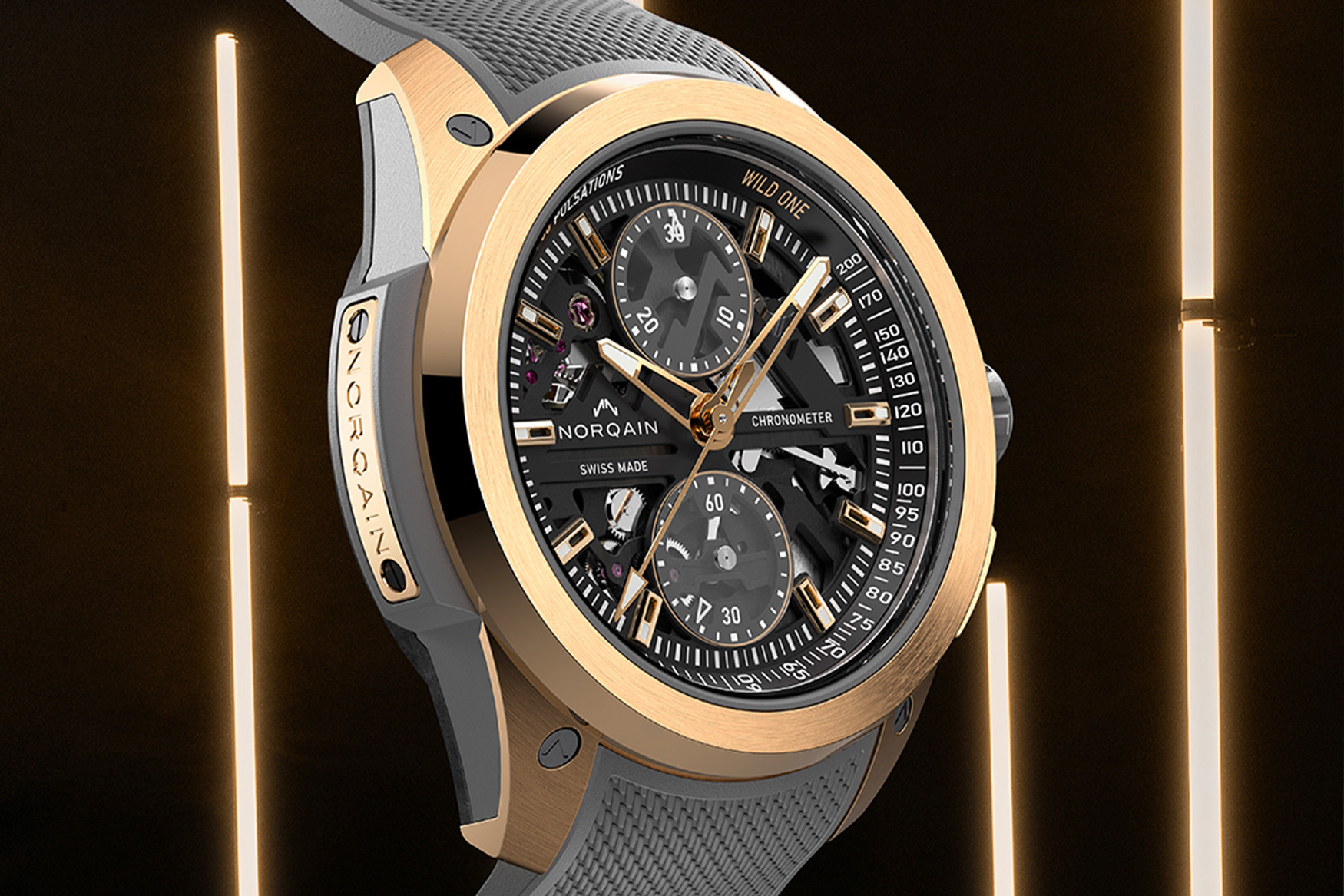 norqain wild one skeleton chrono 7