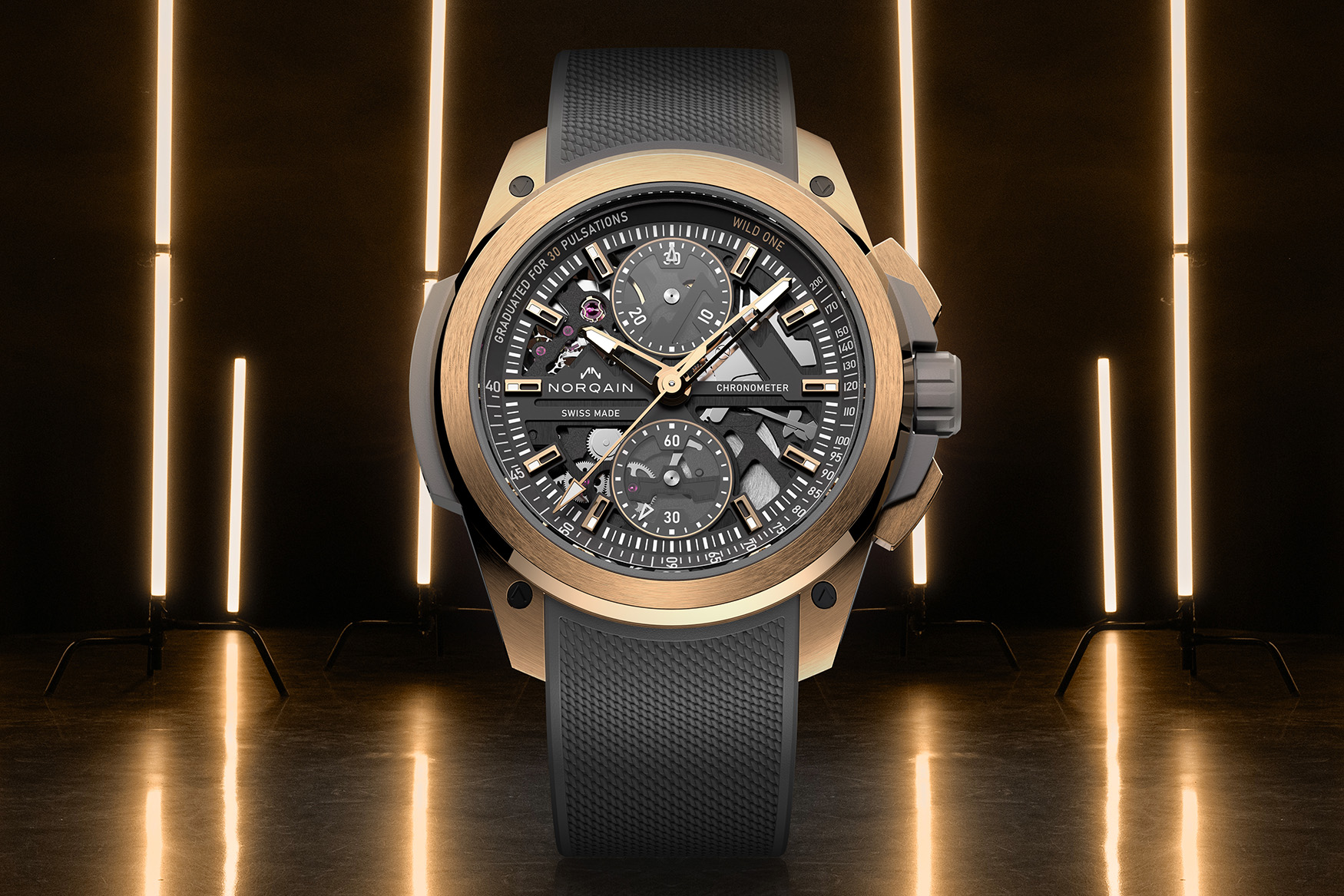 norqain wild one skeleton chrono 8