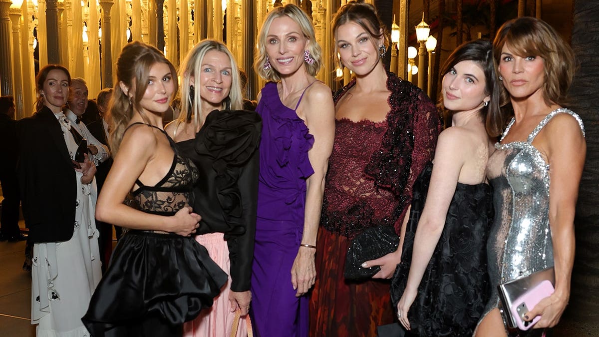Olivia Jade, Bella Giannuli and Lori Loughlin with others at an event at LACMA in April 2026