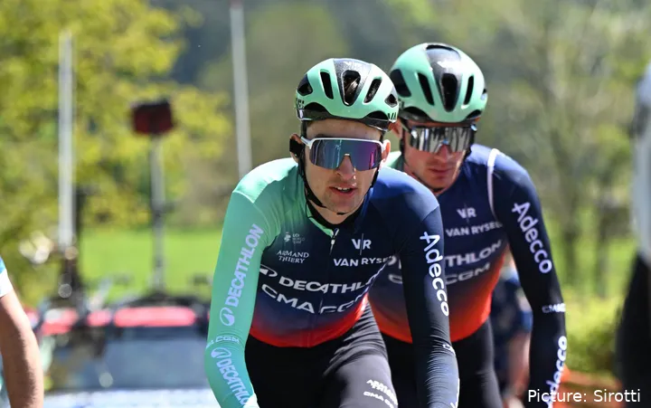 Paul Seixas during recon for Liege-Bastogne-Liege 2026