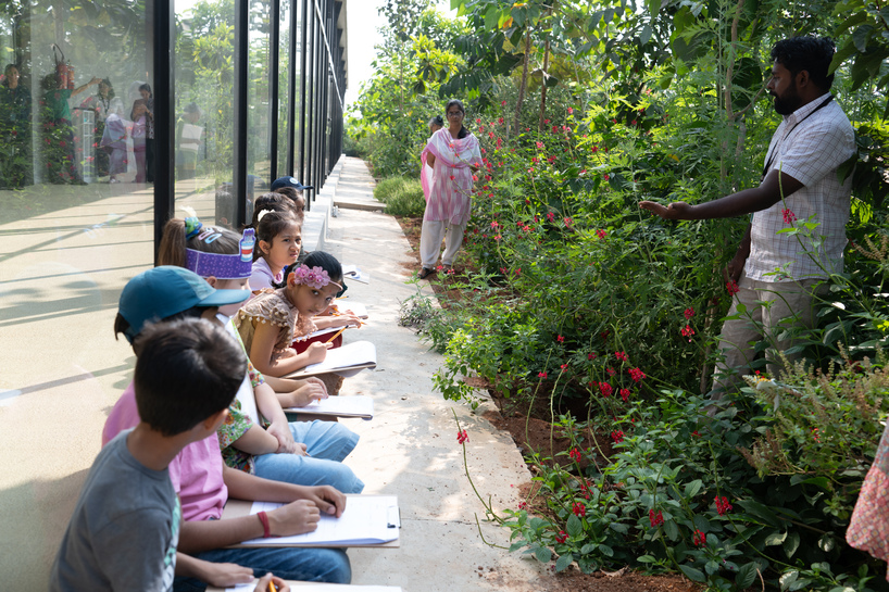open courtyards and evolving green facades turn hyderabad school campus into living forest - 2