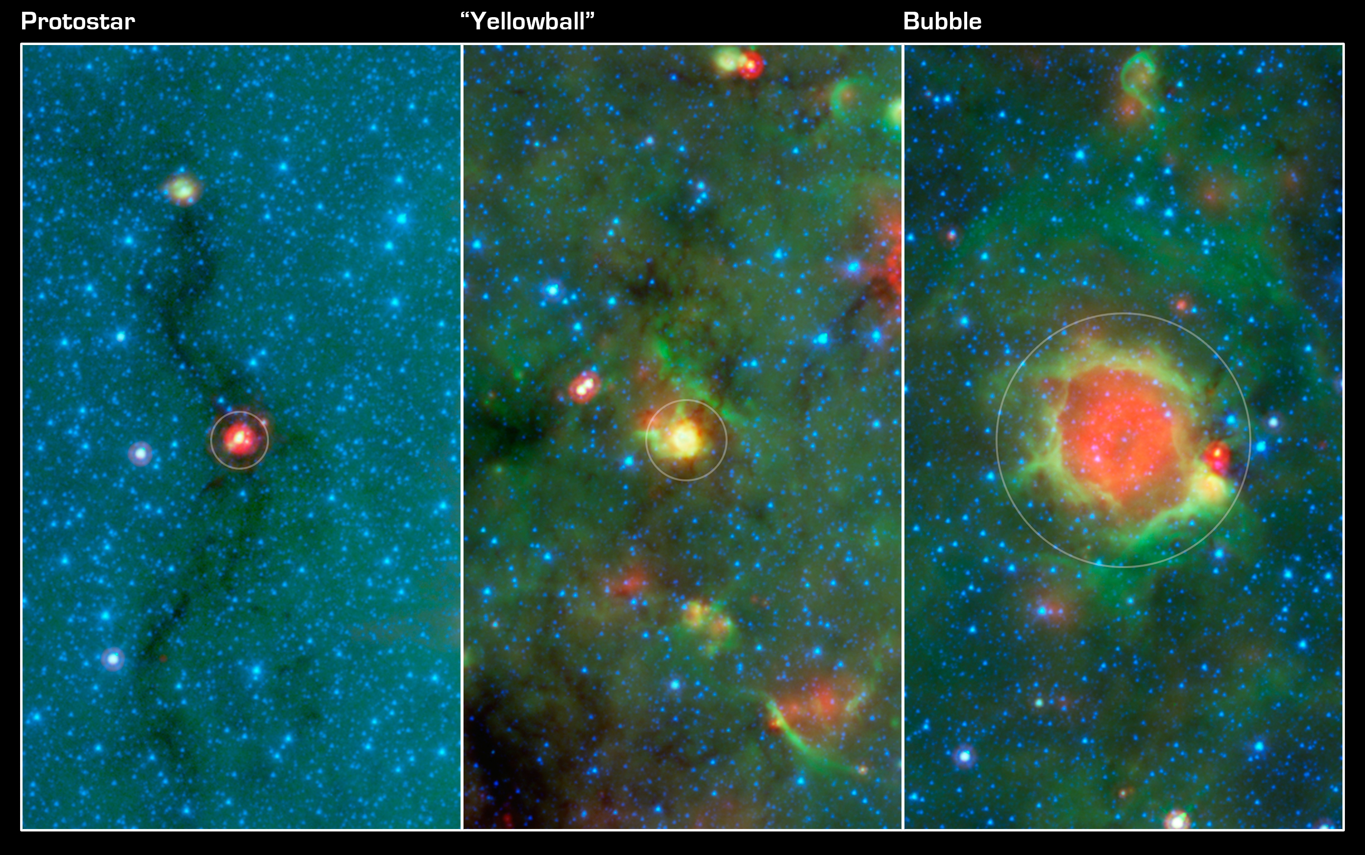 yellowballs star formation spitzer
