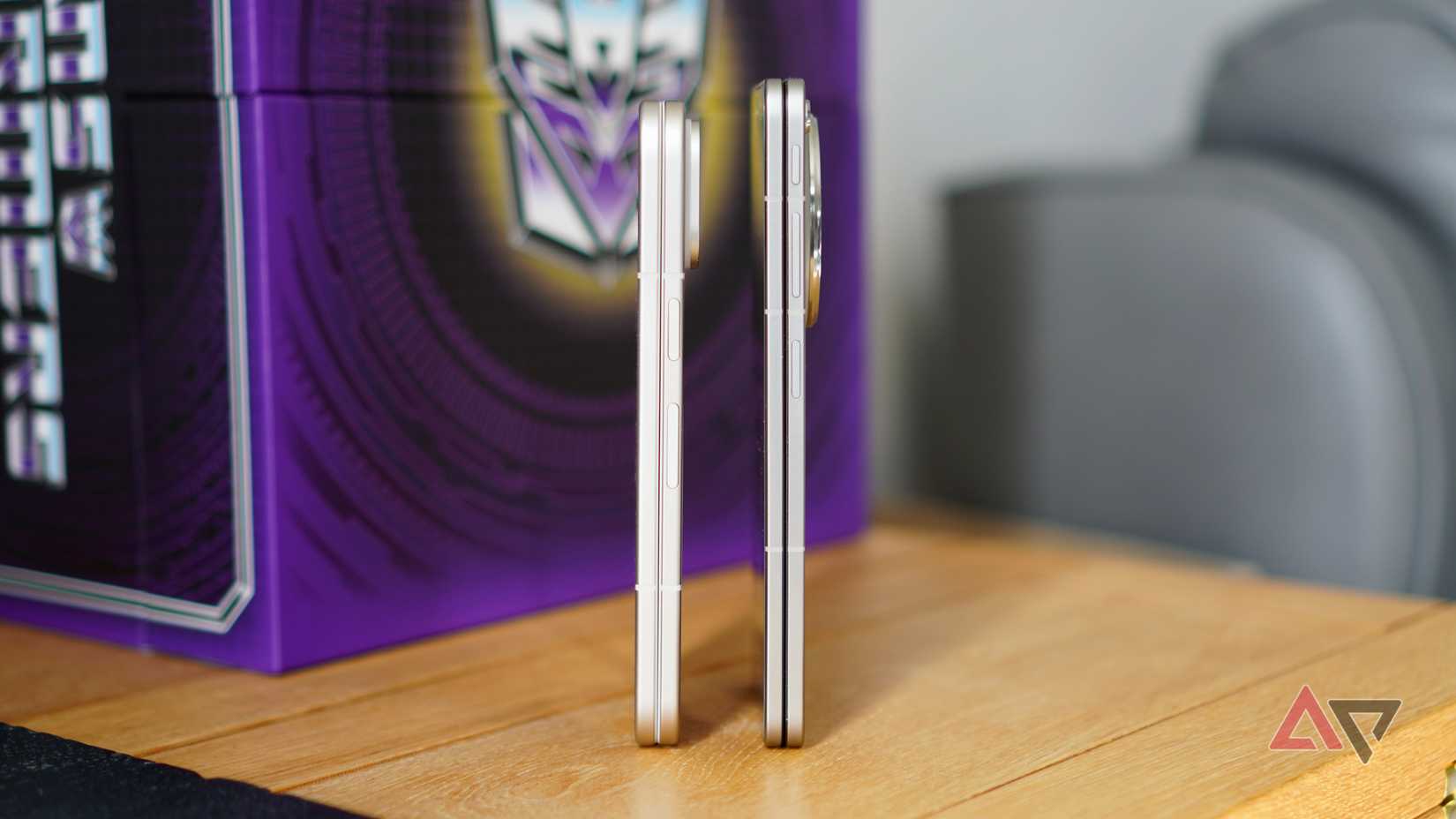 The side of the closed Google Pixel 9 Pro Fold and Oppo Find N6