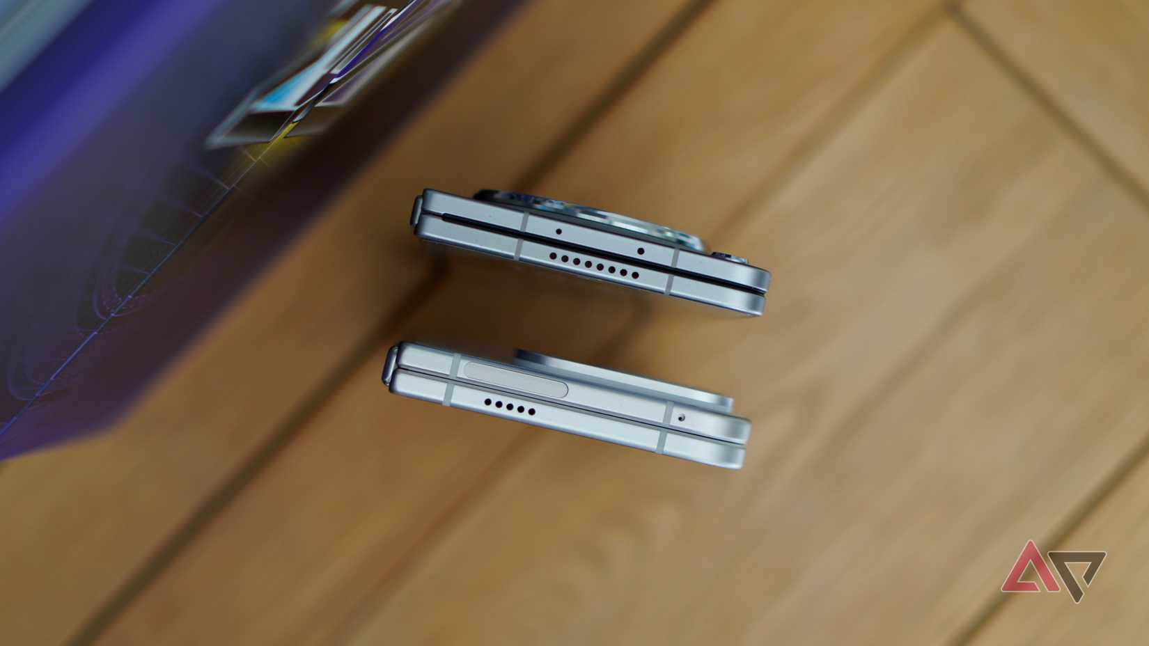 The Google Pixel 9 Pro Fold and Oppo Find N6 from the top down