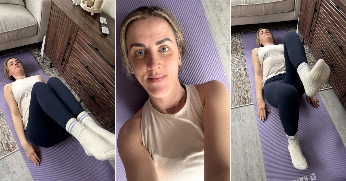 I Tried Pilates Heel Taps At Home & Wow, They're Effective