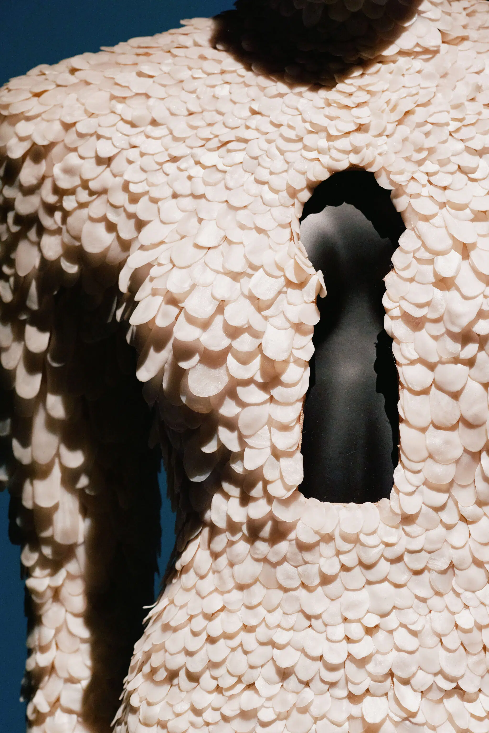 Installation view of “Schiaparelli: Fashion Becomes Art,” at the V&A Museum in London